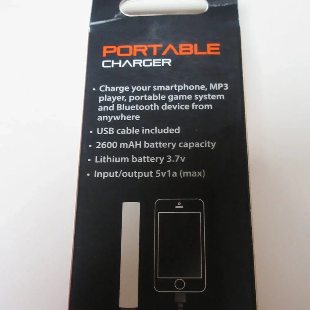 Blackweb Portable Charger 2600 mah 1 Amp PINK